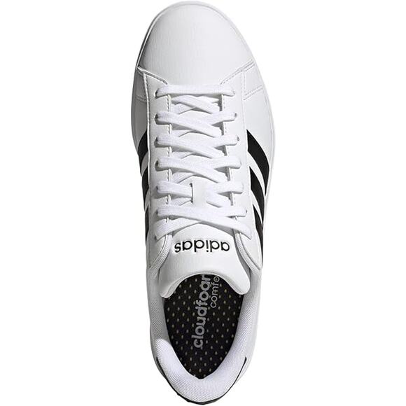 NWT adidas Men's Grand Court 2.0 Tennis Shoe, white/black-Size 11 - Picture 3 of 5